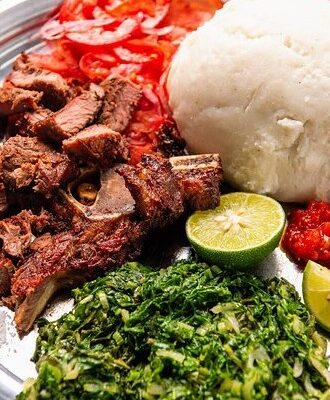 Nsima and Beef Choma