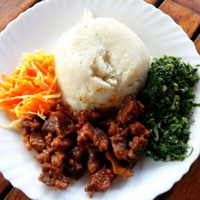 Nsima and Goat Choma